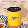 Zha Zha Hu Deep Fryer - The Ultimate Home Deep Fryer with Low Smoke Filter, Made of High-Quality Iron with No Coating, Compatible with Induction Cookers and Gas Stoves.